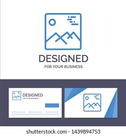 Creative Business Card and Logo template Gallery, Image, Picture, Canada Vector Illustration