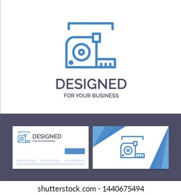 Creative Business Card and Logo template Measure, Measurement, Meter, Roulette, Ruler Vector Illustration