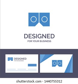 Creative Business Card and Logo template 3d, Glasses, Vr, Movie Vector Illustration