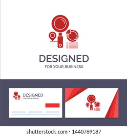 Creative Business Card and Logo template Search, Location, Finder, Graph,  Vector Illustration