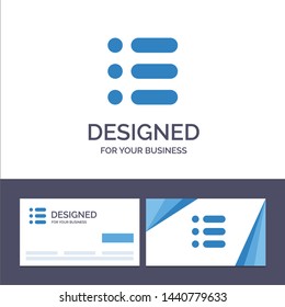 Creative Business Card and Logo template List, Task, Text, Write Vector Illustration