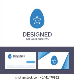 Creative Business Card and Logo template Egg, Easter, Holiday, Spring Vector Illustration