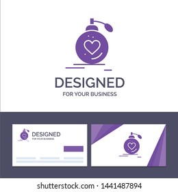 Creative Business Card and Logo template Love, Marriage, Passion, Perfume, Valentine, Wedding Vector Illustration