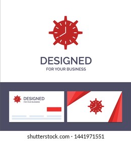 Creative Business Card and Logo template Clock, Deadline, Time, Timepiece, Timing, Watch, Work Vector Illustration