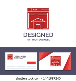 Creative Business Card and Logo template Home, Sell, Web, Layout, Page, Website Vector Illustration