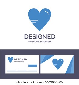 Creative Business Card and Logo template Heart, Love, Study, Education Vector Illustration