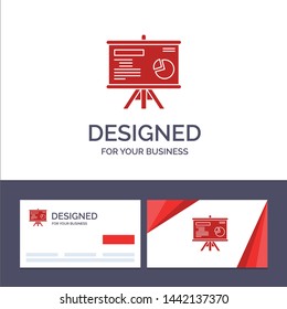 Creative Business Card and Logo template Presentation, Board, Projector, Graph Vector Illustration