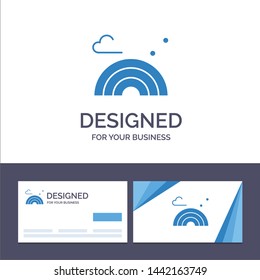 Creative Business Card and Logo template Nature, Rainbow, Spring, Wave Vector Illustration