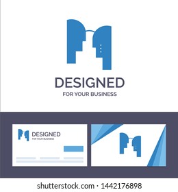 Creative Business Card and Logo template Brain, Head, Mind, Transfer Vector Illustration