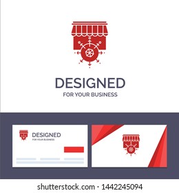 Creative Business Card and Logo template Shop, Shopping, Goal, Business Vector Illustration