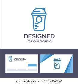 Creative Business Card and Logo template Bottle, Game, Recreation, Sports, Thermo Vector Illustration