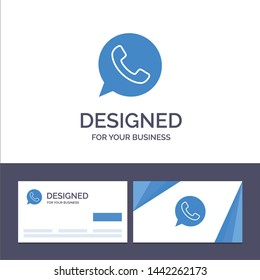 Creative Business Card and Logo template App, Chat, Telephone, Watts App Vector Illustration