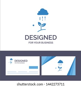 Creative Business Card and Logo template Cloud Rain, Cloud, Nature, Spring, Rain Vector Illustration