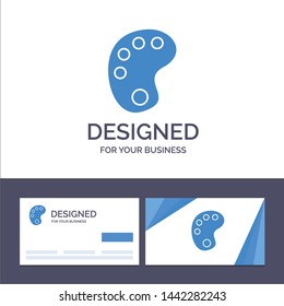 Creative Business Card and Logo template Drawing, Education, Paint Vector Illustration