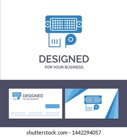 Creative Business Card and Logo template Adapter, Connection, Data, Input Vector Illustration
