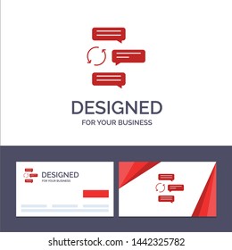Creative Business Card and Logo template Chat, Chatting, Conversation, Dialogue, Auto, Robot Vector Illustration