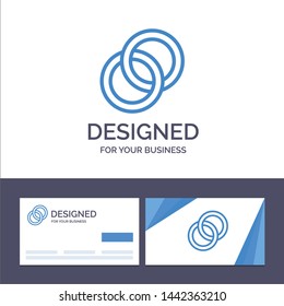 Creative Business Card and Logo template Ring, Engagement Vector Illustration