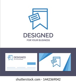 Creative Business Card and Logo template Mark, Tag, Sign, Text Vector Illustration