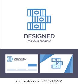 Creative Business Card and Logo template Books, Education, Library Vector Illustration