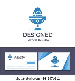 Creative Business Card and Logo template Boiled, Boiled Egg, Easter, Egg, Food Vector Illustration