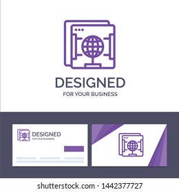 Creative Business Card and Logo template Brower, Internet, Web, Globe Vector Illustration