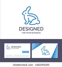 Creative Business Card and Logo template Bunny, Easter, Easter Bunny, Rabbit Vector Illustration