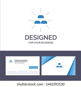 Creative Business Card and Logo template Bars, Fund, Gold, Income, Interest Vector Illustration