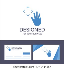 Creative Business Card and Logo template Hand, Hand Cursor, Up, Croup Vector Illustration