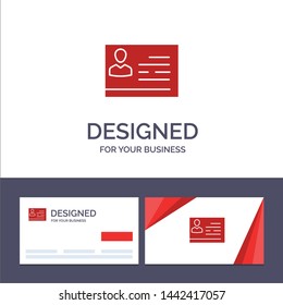 Creative Business Card and Logo template License To Work, License, Card, Identity Card, Id Vector Illustration