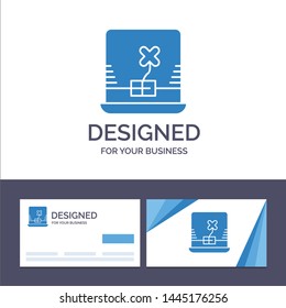 Creative Business Card and Logo template Laptop, Computer, Ireland Vector Illustration