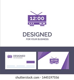 Creative Business Card and Logo template Clock, Electric, Time, Machine Vector Illustration