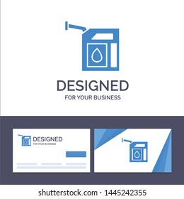 Creative Business Card and Logo template Car, Gas, Petrol, Station Vector Illustration