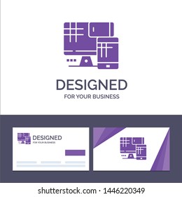 Creative Business Card and Logo template Computer, Monitor, Cell, Education Vector Illustration