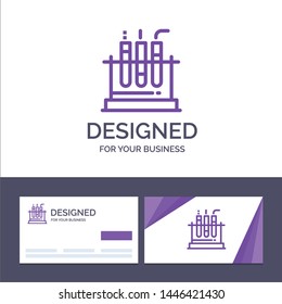 Creative Business Card and Logo template Tube, Test, Lab, Medical Vector Illustration