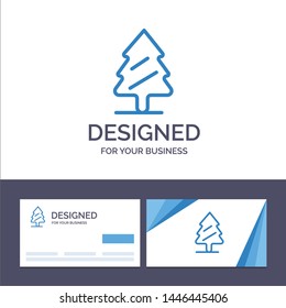 Creative Business Card and Logo template Nature, Pine, Spring, Tree Vector Illustration