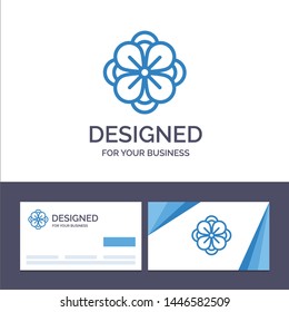 Creative Business Card and Logo template Anemone, Anemone Flower, Flower, Spring Flower Vector Illustration