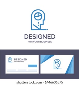 Creative Business Card and Logo template Human, Profile, Man, Hat Vector Illustration