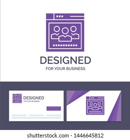Creative Business Card and Logo template Browser, Network, Web, Education Vector Illustration
