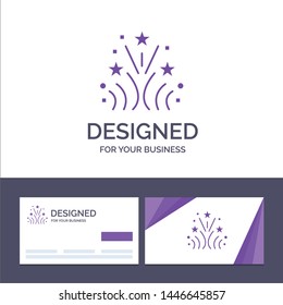 Creative Business Card and Logo template Fire, Firework, Love, Wedding Vector Illustration