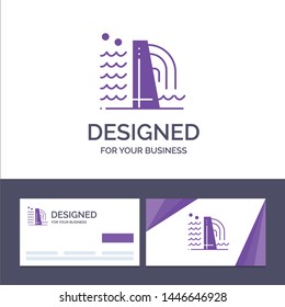 Creative Business Card and Logo template Building, Construction, Factory, Industry Vector Illustration