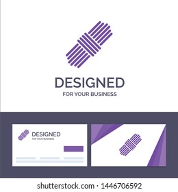 Creative Business Card and Logo template Rope, Pack, Set Vector Illustration
