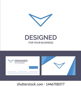 Creative Business Card and Logo template Arrow, Down, Next Vector Illustration