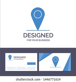 Creative Business Card and Logo template Location, Map, Interface Vector Illustration