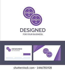 Creative Business Card and Logo template Coins, China, Chinese Vector Illustration