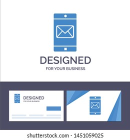 Creative Business Card and Logo template Application, Mobile, Mobile Application, Mail Vector Illustration