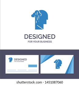 Creative Business Card and Logo template Depression, Grief, Human, Melancholy, Sad Vector Illustration