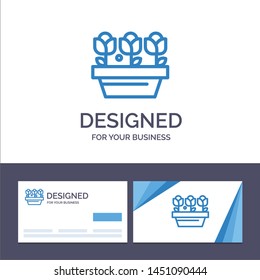 Creative Business Card and Logo template Flower, Growth, Plant, Spring Vector Illustration