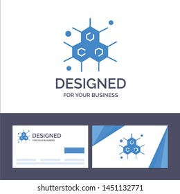 Creative Business Card and Logo template Chemist, Molecular, Science Vector Illustration