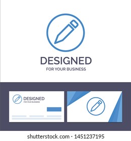 Creative Business Card and Logo template Basic, Pencil, Text Vector Illustration