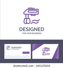 Creative Business Card and Logo template Mixer, Kitchen, Manual, Blender Vector Illustration
